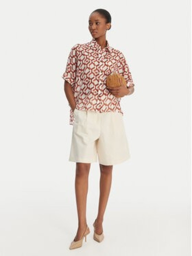 Weekend Max Mara Bermudy Ecuba 2615141022 Écru Loose Fit