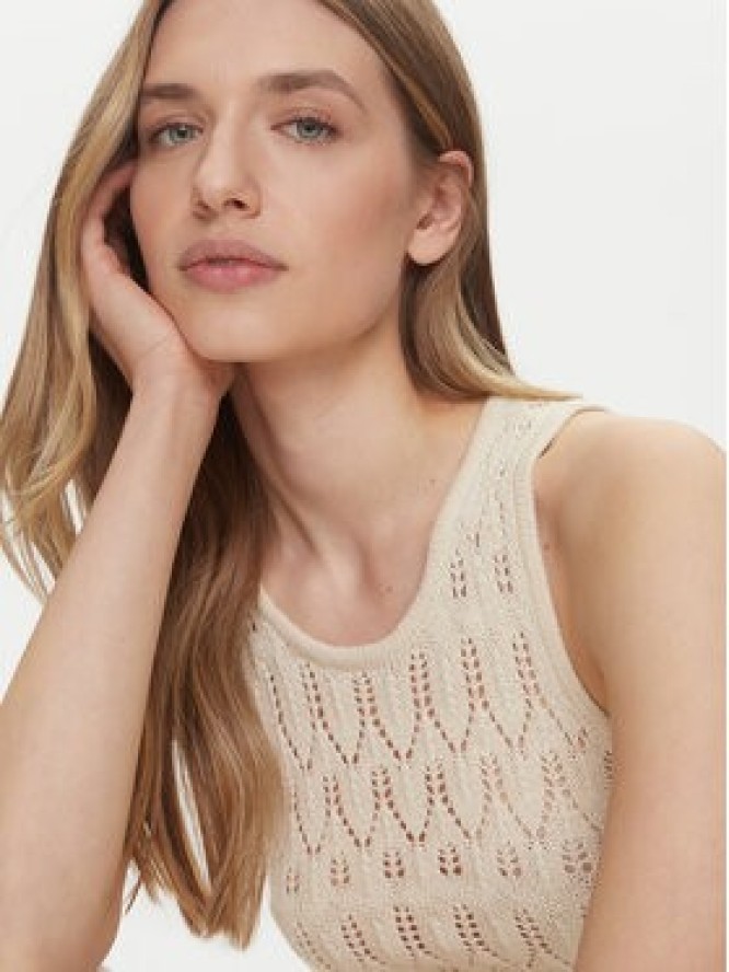 Vero Moda Sukienka letnia Fabienne 10317250 Beżowy Slim Fit