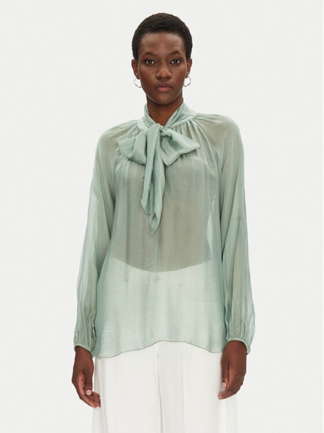 Dixie Bluzka C207W022A Zielony Regular Fit