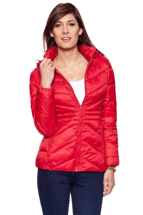 DAMSKA KURTKA ZIMOWA WRANGLER SHORT PUFFER SALSA RED W4124V5WN 112128757