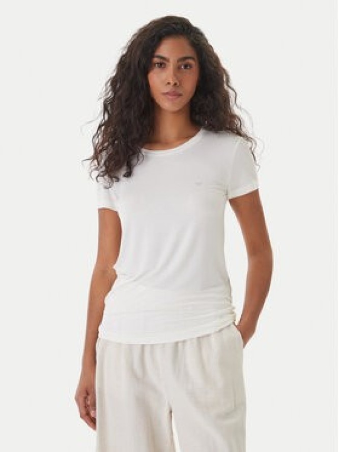 Emporio Armani T-Shirt EW000408 AF19024 U1131 Biały Regular Fit