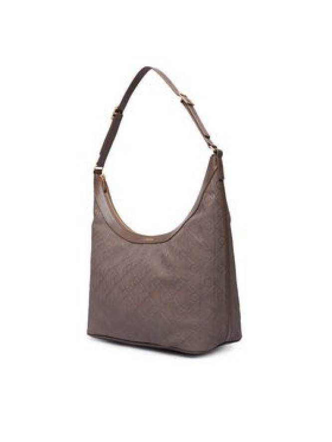 Calvin Klein Torebka Emblem Aop Sueded M Shoulder Bag LV04F3881G Beżowy