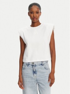 Patrizia Pepe T-Shirt 2M4443/J289-W103 Biały Regular Fit