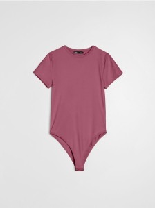 Gładkie body basic z krótkim rękawem - Inny