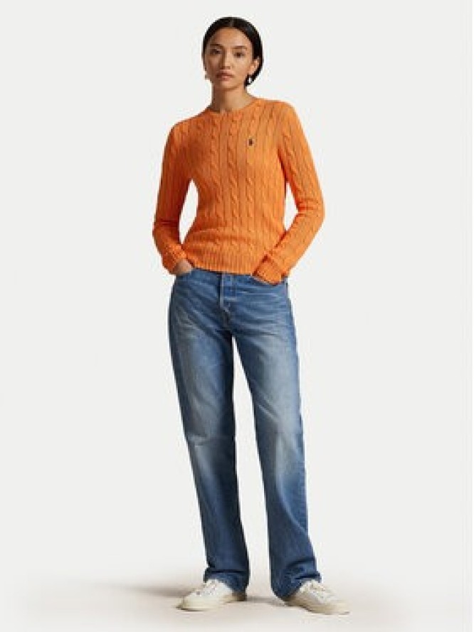 Polo Ralph Lauren Sweter 211971869014 Pomarańczowy Slim Fit