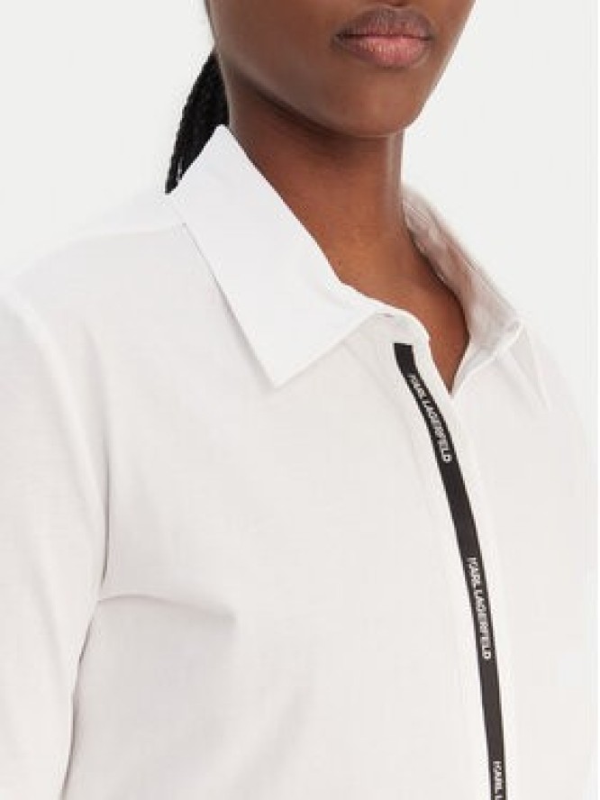 KARL LAGERFELD Koszula B1W17078 Biały Regular Fit