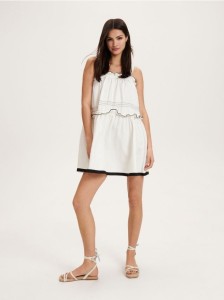 Sukienka mini - kremowy