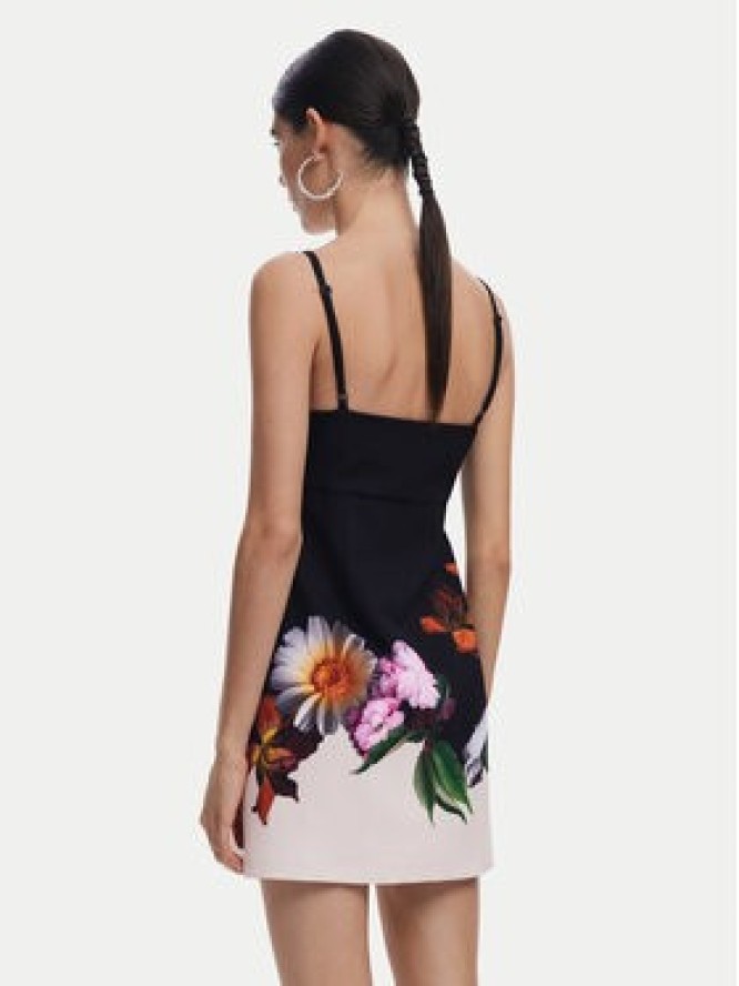 Desigual Sukienka letnia Le Mans 25SWVW16 Czarny Regular Fit