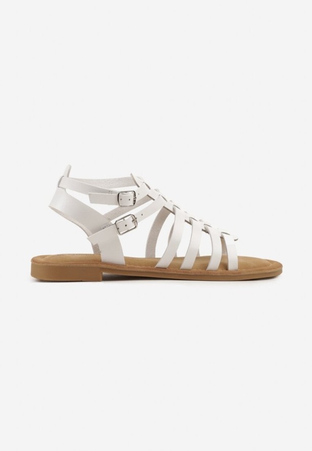 Białe Sandały Typu Rzymianki Ziresea