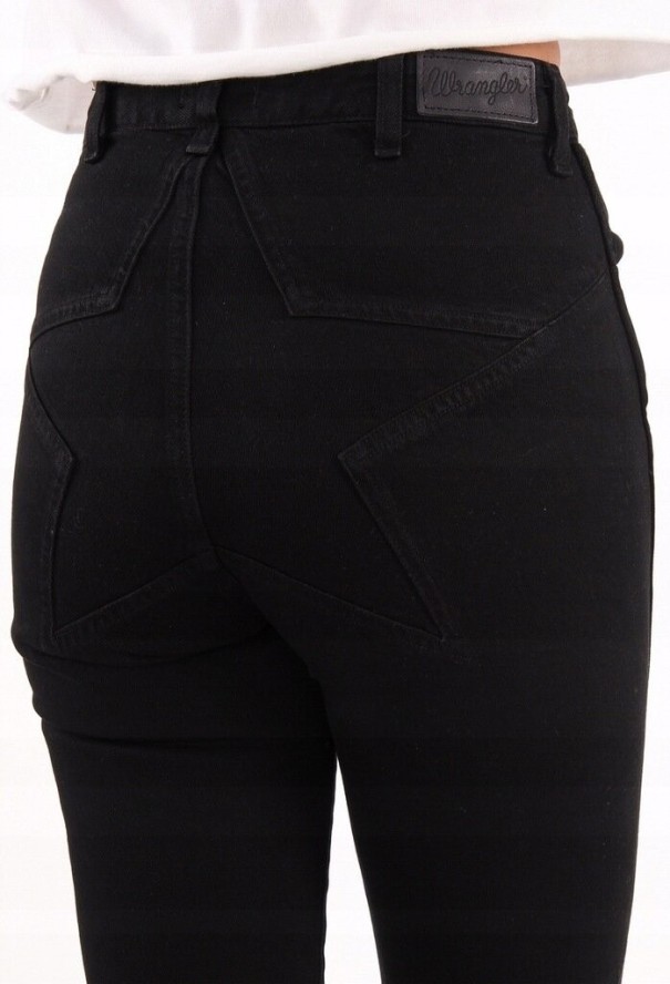 WRANGLER RETRO SLIM DAMSKIE SPODNIE JEANSOWE JEANSY DŻINS BLACK STAR W239FG13D 112127888