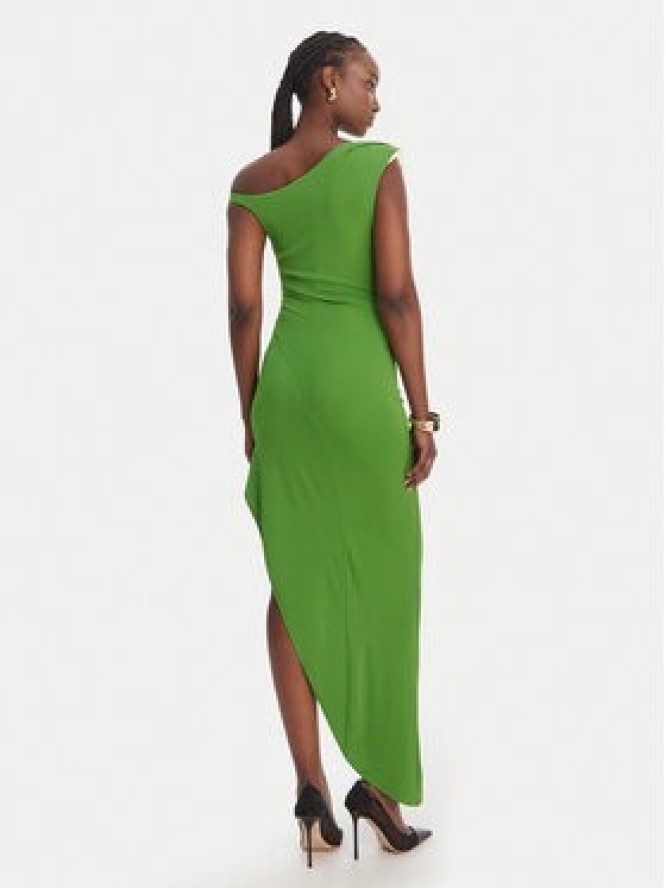 Elisabetta Franchi Sukienka koktajlowa AB-906-61E2-V450 Zielony Regular Fit