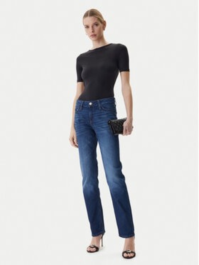 Guess Jeansy W6RA3M D6831 Granatowy Straight Leg