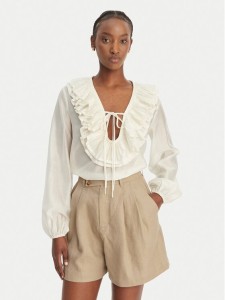 Eleh Bluzka SS260116 Biały Regular Fit