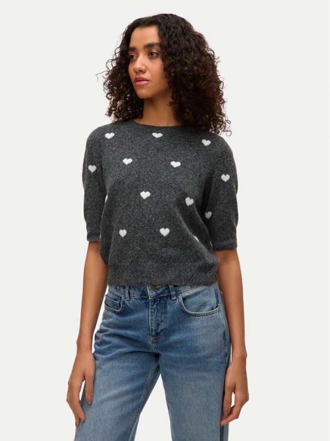 Vero Moda Sweter Doffy 10330793 Szary Regular Fit