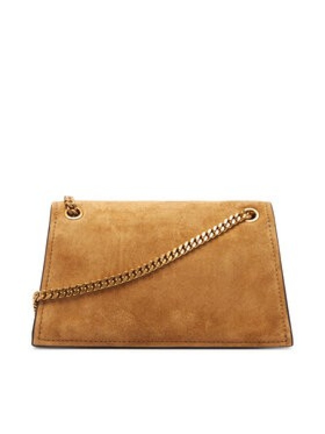 Tory Burch Torebka Kira Turnlock Suede Mini Bag 178150 Brązowy