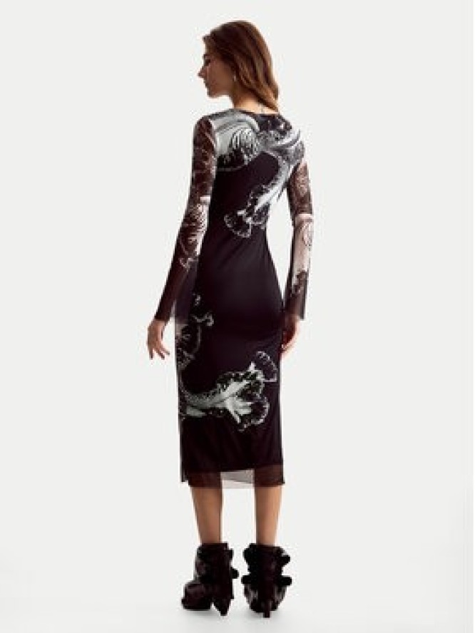 Desigual Sukienka codzienna Reims Lacroix 26SWVK53 Czarny Regular Fit