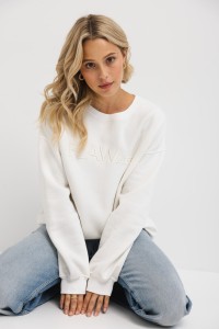 BLUZA LOLA ŚMIETANKOWA Z HAFTEM M - Flawless