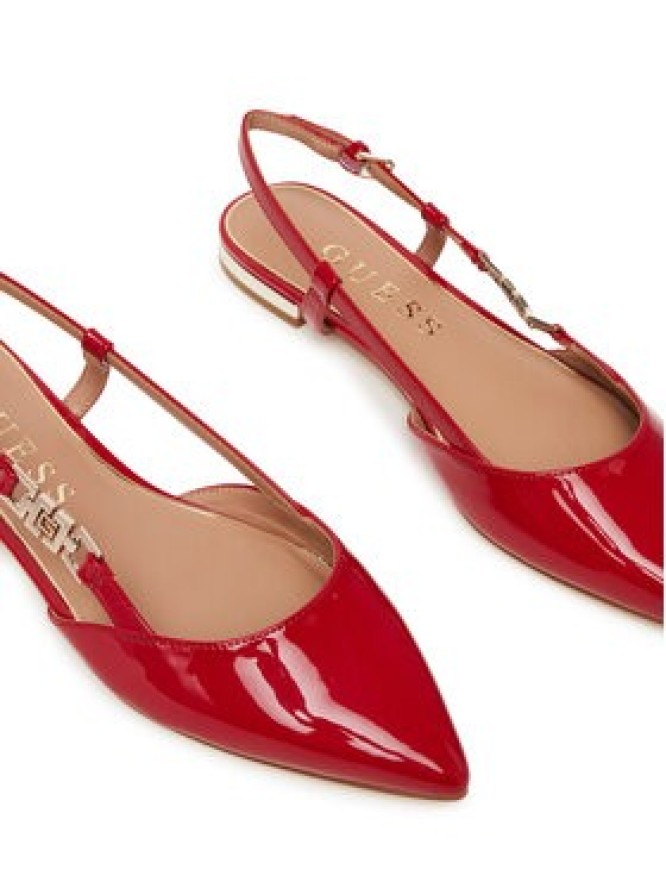 Guess Baleriny FLTFR2 PAF05 Czerwony