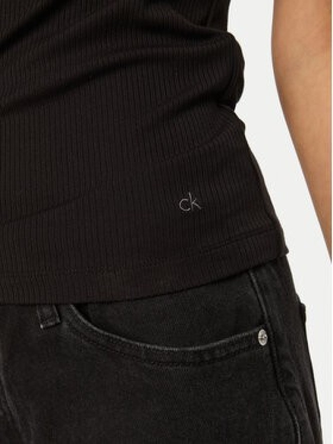 Calvin Klein T-Shirt K20K208052 Czarny Slim Fit