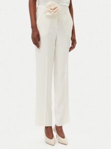 Marella Spodnie materiałowe Lello 2513131152200 Biały Regular Fit