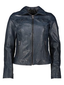 HIS Skórzana kurtka w kolorze granatowym rozmiar: 46