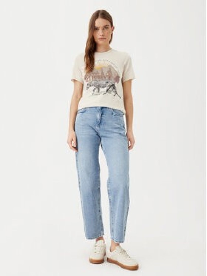 ONLY T-Shirt Lucy 15307412 Beżowy Regular Fit