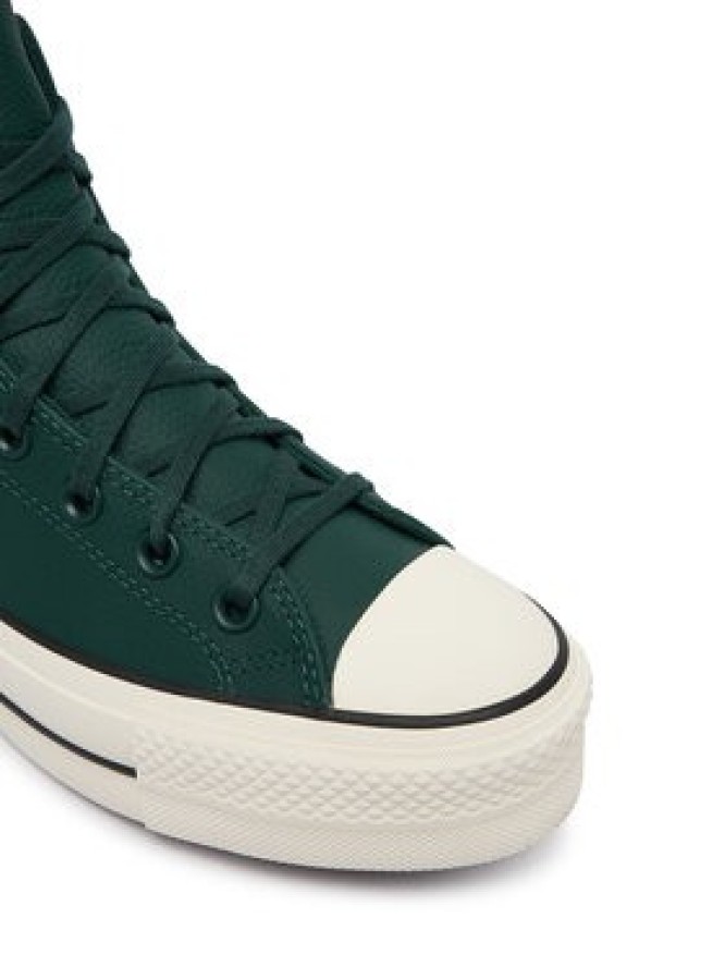 Converse Trampki Chuck Taylor All Star Lift Platform Water-Repellent A18393C Zielony ciemny