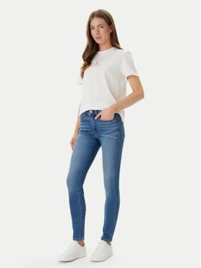 Calvin Klein Jeans T-Shirt Classic Foil LV047E804G Biały Regular Fit