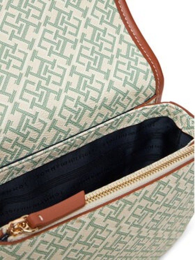Tommy Hilfiger Torebka Th Monoplay Leather Saddle Bag AW0AW17414 Zielony