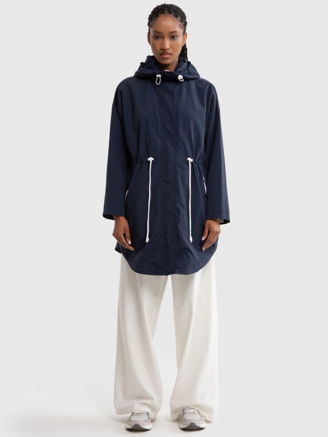 Kurtka parka damska z kapturem granatowa Nebula 403