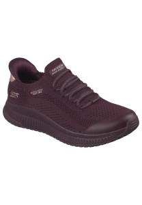 Buty SKECHERS SLIP-INS BOBS SQUAD 4 DIRE STEP Bordeaux