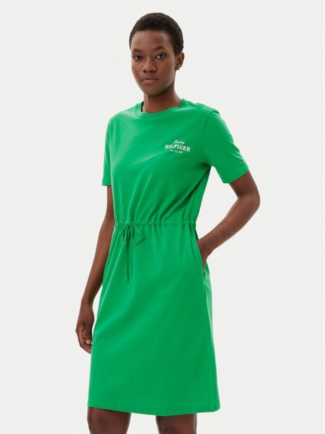 Tommy Hilfiger Sukienka codzienna WW0WW45529 Zielony Regular Fit