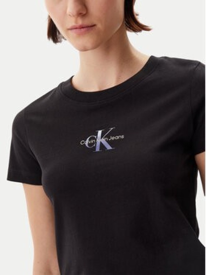 Calvin Klein Jeans T-Shirt Gradient Monologo J20J225252 Czarny Slim Fit
