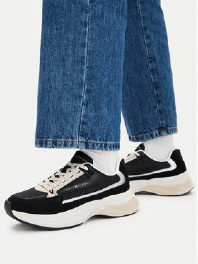 Tommy Hilfiger Sneakersy Th Sporty Chic Runner FW0FW09187 Czarny