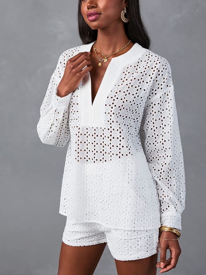 Milan Kiss Bluzka w kolorze białym rozmiar: M