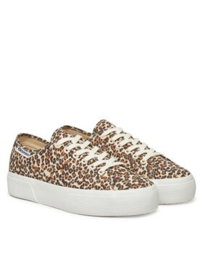 Superga Sneakersy Platform Leopard Print Brązowy