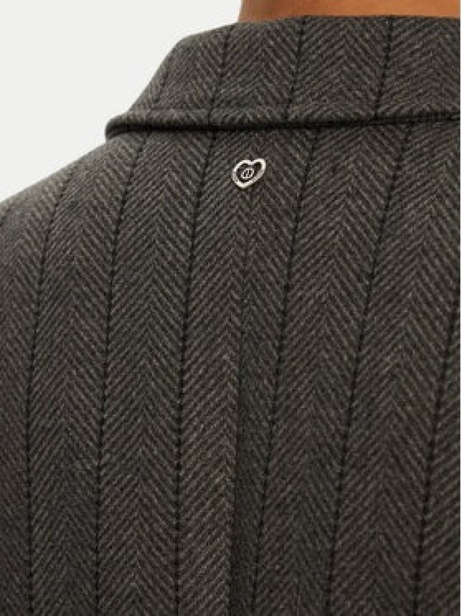 Please Płaszcz przejściowy K0GCCTG000 Szary Regular Fit