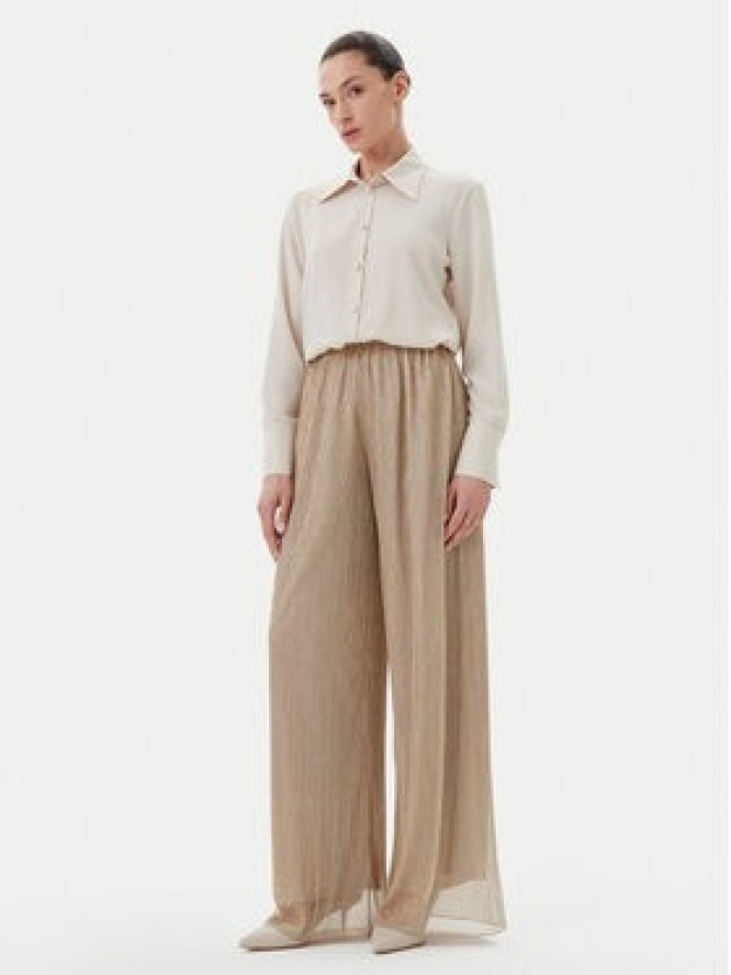 MAX&Co. Spodnie materiałowe Raiment 2516781033200 Złoty Wide Leg