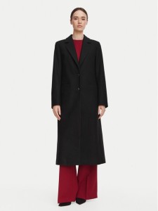 HUGO Płaszcz wełniany Mojeni 50569838 Czarny Relaxed Fit