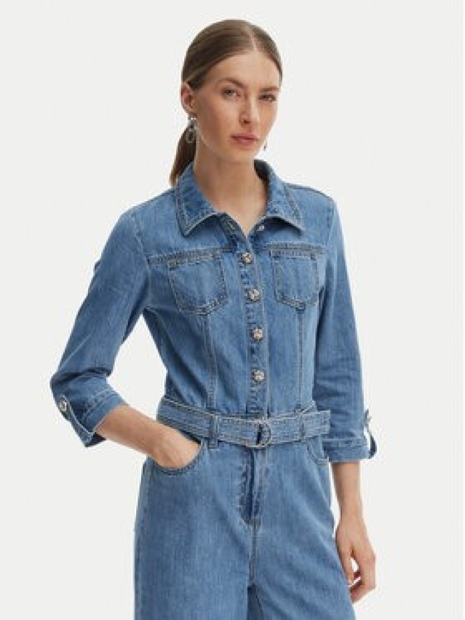 Morgan Kombinezon 261-PIMA Niebieski Wide Leg