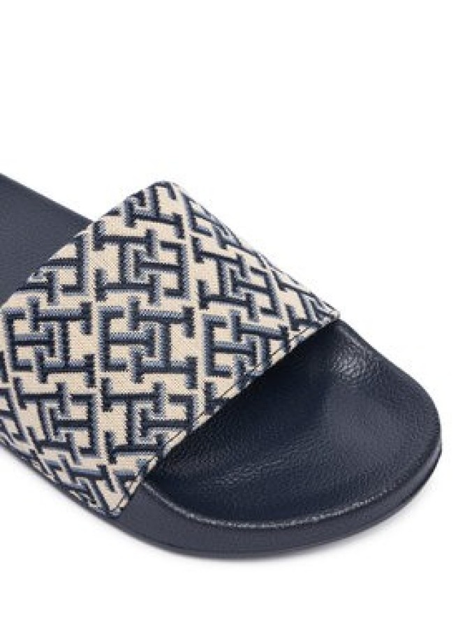 Tommy Hilfiger Klapki Monogram Pool Slide FW0FW09423 Granatowy