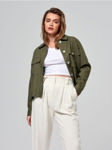 Marynarka z lnem - zielony