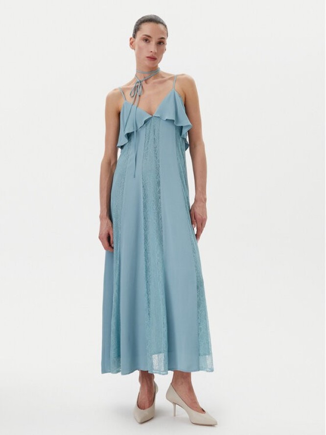 TWINSET Sukienka letnia 251TP2412 Niebieski Regular Fit