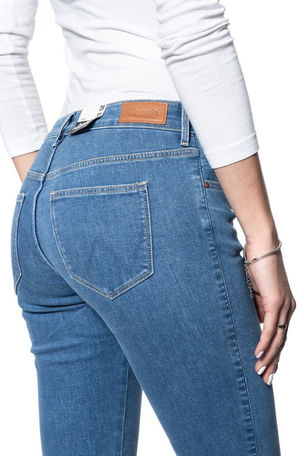 SPODNIE DMASKIE WRANGLER SKINNY LIGHT MY FIRE W28KJM78G 112128284