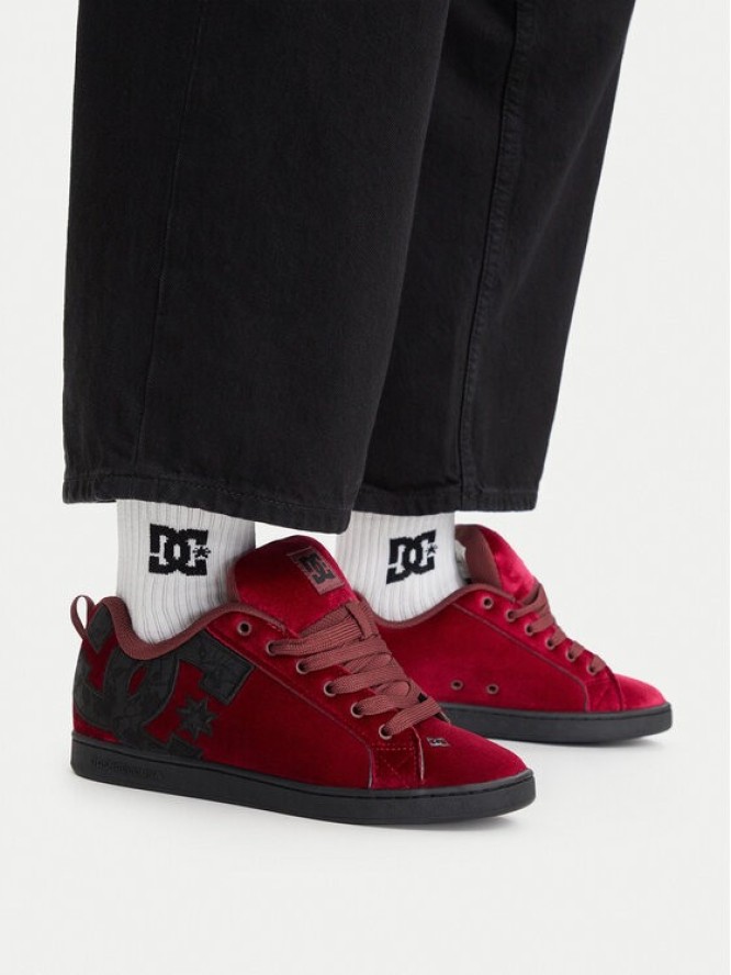 DC Shoes Sneakersy EO-COURT GRAFFIK LE DC02894601 Bordowy