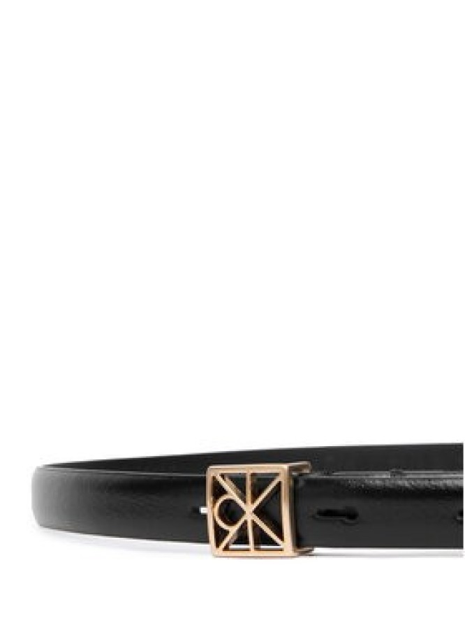 Calvin Klein Pasek Damski Emblem Buckle 15Mm Fixed Smooth LV04F7061G Czarny