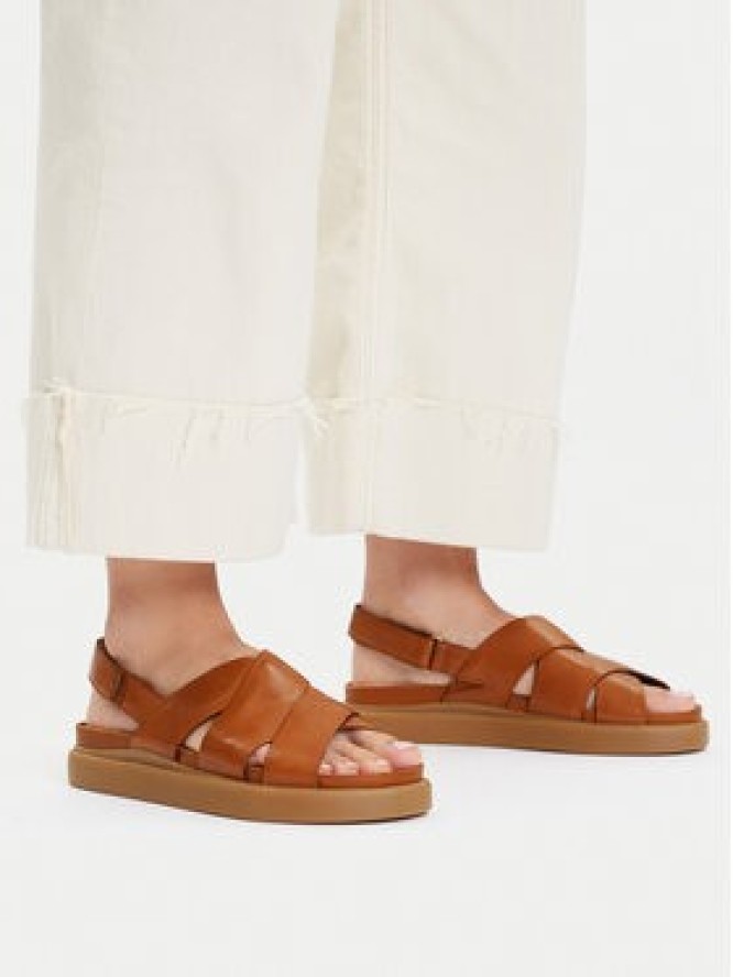 Clarks Sandały Aristella Sun 26181258 Brązowy