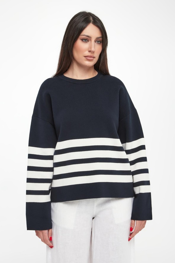 Sweter damski w paski Koa ECOALF