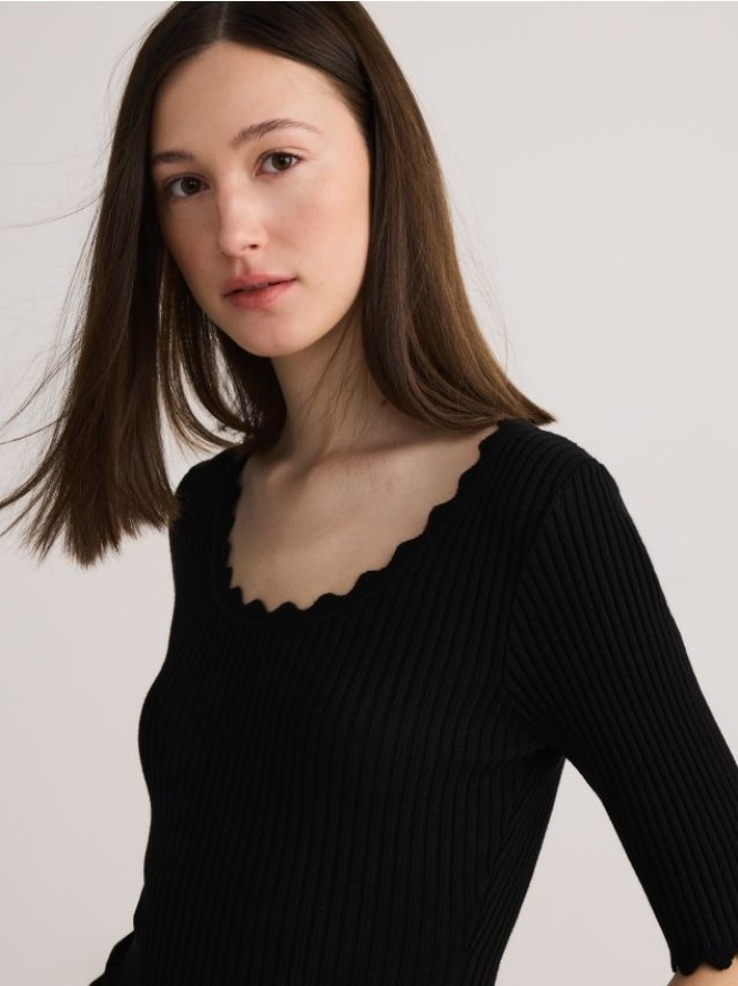 Bluzka z wiskozy - czarny