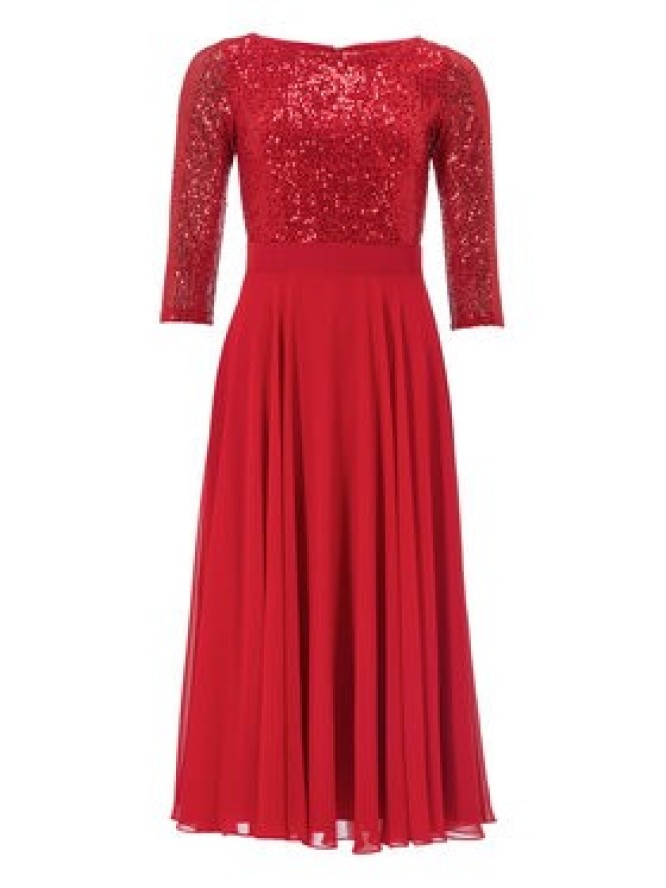 Swing Sukienka koktajlowa 5AH21600 Czerwony Regular Fit